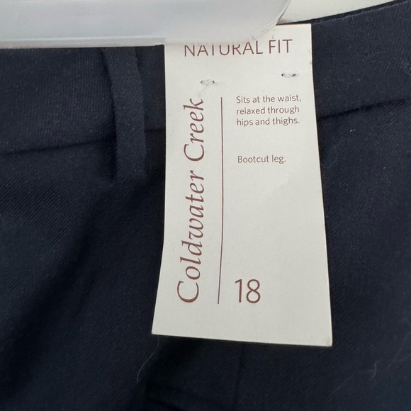 NWT Coldwater Creek Natural fit bootcut leg slacks, size 18 - Picture 5 of 6